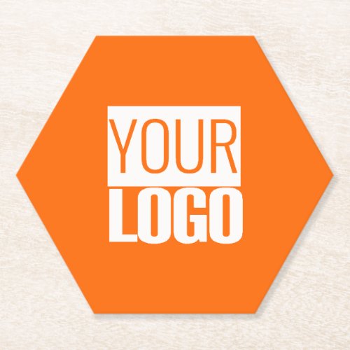  Neon  orange  _ add your  logo Paper Coaster