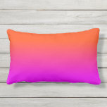 Neon Orange and Hot Pink Ombre Shade Color Fade Lumbar Pillow<br><div class="desc">Neon Orange and Hot Pink Ombre Shade Color Fade. Ombre shades go from hot pink blurred into neon orange in this sunset palette neon, orange, hot, pink, ombre, shade, color, fade, trend, bright, fluorescent, highlighter, school, kids, fun, dorm, decor, tint, bright neon pink, bright pink, neon orange, hot pink, ombre...</div>