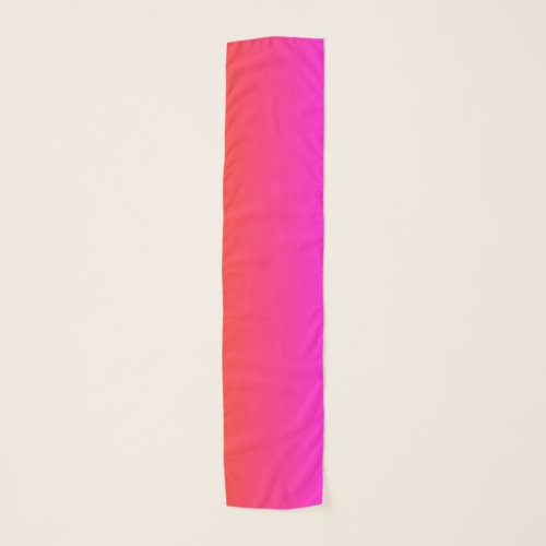 Neon Orange and Hot Pink Ombre Shade Color Fade Scarf