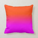 Neon Orange and Hot Pink Ombre Shade Color Fade Throw Pillow<br><div class="desc">Neon Orange and Hot Pink Ombre Shade Color Fade. Ombre shades go from hot pink blurred into neon orange in this sunset palette neon, orange, hot, pink, ombre, shade, color, fade, trend, bright, fluorescent, highlighter, school, kids, fun, dorm, decor, tint, bright neon pink, bright pink, neon orange, hot pink, ombre...</div>