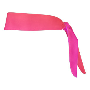 Neon Orange and Hot Pink Ombre Shade Color Fade Tie Headband