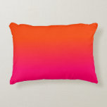 Neon Orange and Neon Pink Ombre Shade Color Fade Accent Pillow<br><div class="desc">Neon Orange and Neon Pink Ombre Shade Color Fade. Faded shades of hot pink blurring into neon orange look like a painted sunset neon, orange, hot, pink, ombre, shade, color, fade, trend, bright, fluorescent, highlighter, school, kids, fun, dorm, decor, tint, bright neon pink, bright pink, neon orange, neon pink, pink...</div>