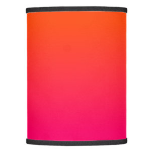 Neon Orange and Neon Pink Ombre Shade Color Fade Lamp Shade