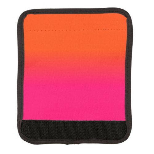 Neon Orange and Neon Pink Ombre Shade Color Fade Luggage Handle Wrap