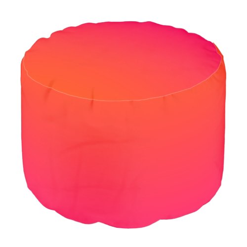 Neon Orange and Neon Pink Ombre Shade Color Fade Pouf