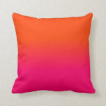 Neon Orange and Neon Pink Ombre Shade Color Fade Throw Pillow<br><div class="desc">Neon Orange and Neon Pink Ombre Shade Color Fade. Faded shades of hot pink blurring into neon orange look like a painted sunset neon, orange, hot, pink, ombre, shade, color, fade, trend, bright, fluorescent, highlighter, school, kids, fun, dorm, decor, tint, bright neon pink, bright pink, neon orange, neon pink, pink...</div>