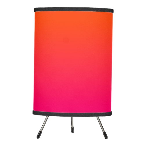 Neon Orange and Neon Pink Ombre Shade Color Fade Tripod Lamp