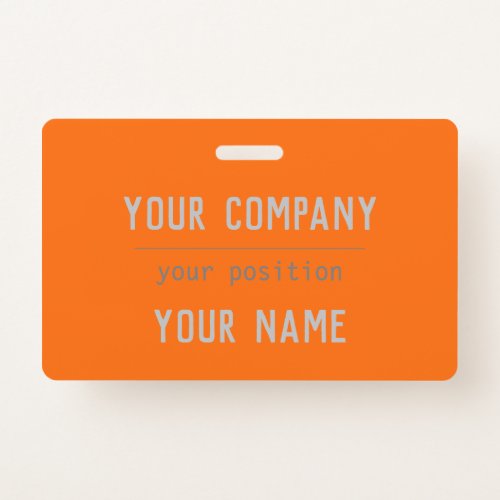 Neon orange _ bold lettering _ QR  code Badge