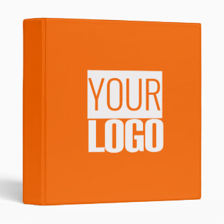 neon orange - bold logo 3 ring binder