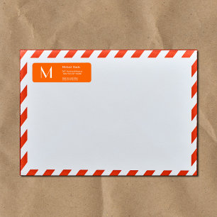 neon orange - bold monogram label
