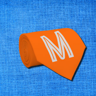 neon orange - bold monogram 