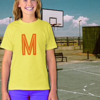 neon orange - bold monogram 