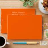 Neon Orange, Chalkboard Bat Mitzvah Env. for 5x7s Envelope (Desk)