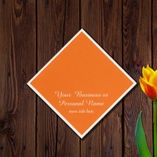 neon orange elegant script napkins