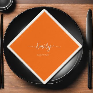 neon  orange elegant script
