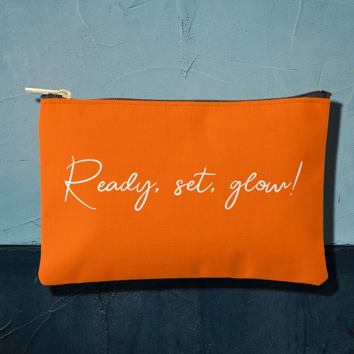 neon  orange  _funny   quote  accessory pouch