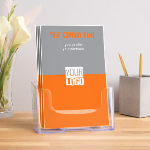  neon orange&gray  brochure