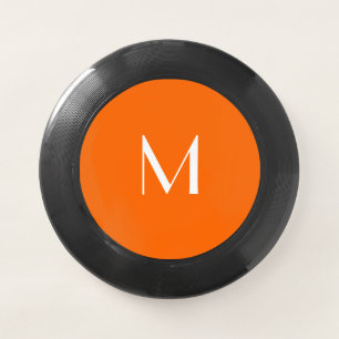 neon orange  -  monogrammed  Wham-O frisbee