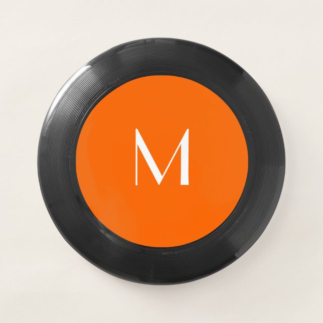 neon orange  -  monogrammed  Wham-O frisbee (Front)
