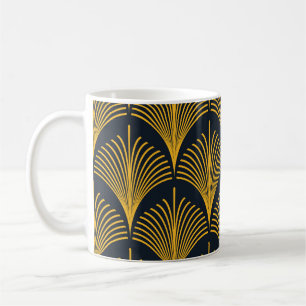 Neon Orange Peacock Scale Wallpaper. Coffee Mug