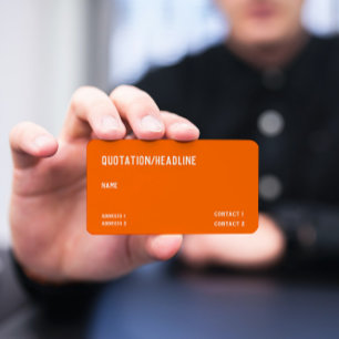 neon orange - QR code - Business Card