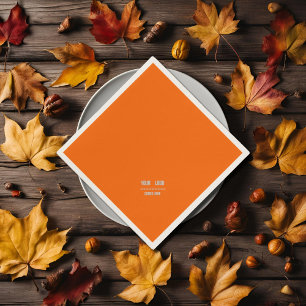 neon orange solid color - add logo napkins