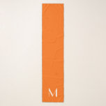 neon  orange solid color - add monogram scarf<br><div class="desc">Neon  orange solid color background ((ff6600) - add monogram  - eye-catching scarf  from alma's design . Personalize it with her monogram now .
_______________
Orange - the color of the Sun  - is often associated with the sign of Leo . You can consider this when choosing a gift .</div>