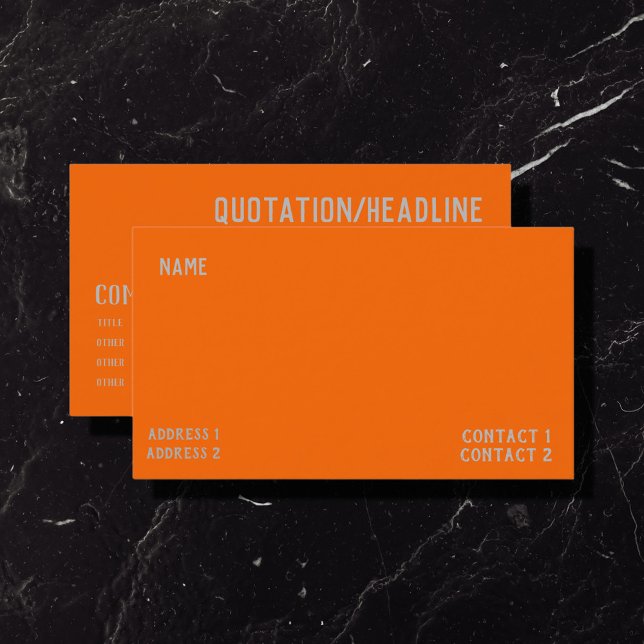 neon orange solid color business card (Creator Uploaded)