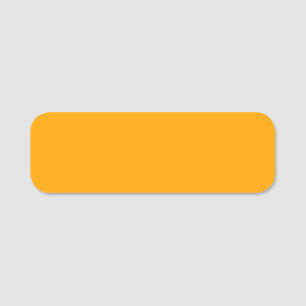 Neon Orange Solid Color Classic Name Tag