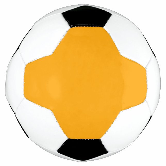 Neon Orange Solid Color | Classic Soccer Ball (Front)