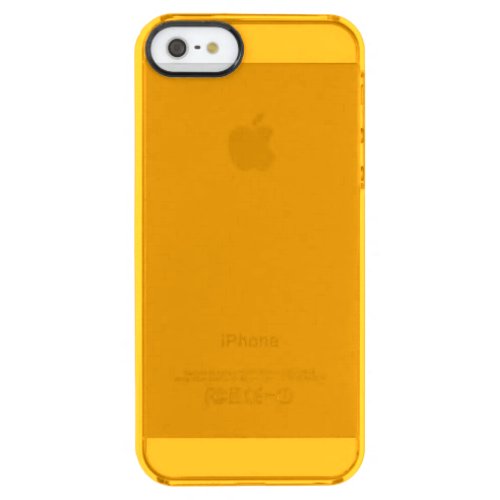 Neon Orange Solid Color  Classic Clear iPhone SE55s Case
