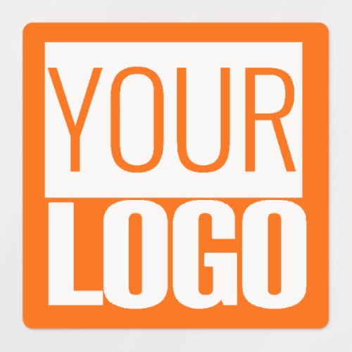 neon  orange solid color _  custom logo labels