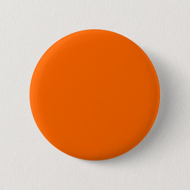 neon  orange solid color pinback button (Front)