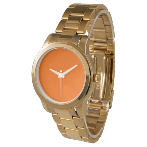 neon orange solid color watch