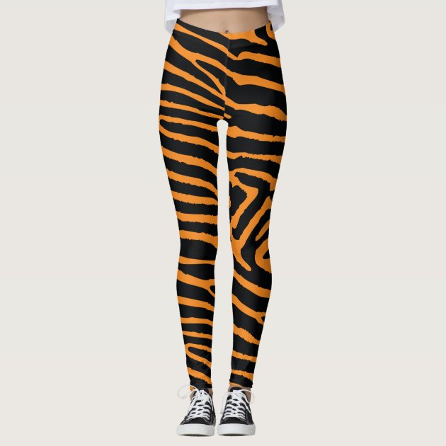 Orange and yellow outlet striped leggings