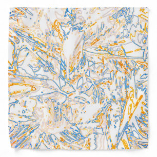 Neon Orange Yellow Blue Curvy Line Pattern -COOL Bandana