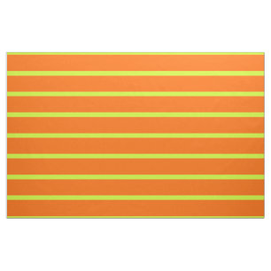 neon  orange  yellow stripes fabric