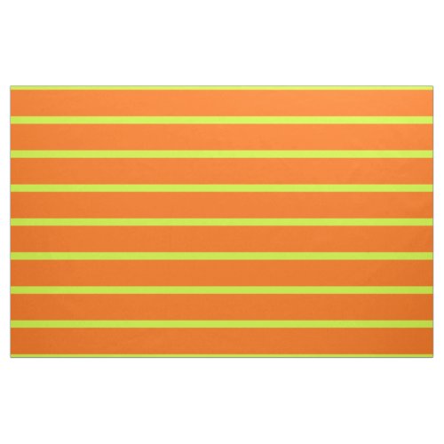 neon  orange  yellow stripes fabric