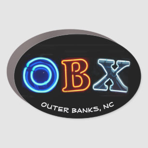 NEON Outer Banks North Carolina Car Bumper Sticker Magnet
