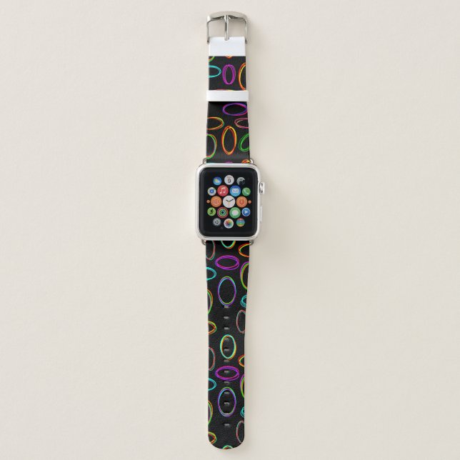 Neon Ovals  Apple Watch Band (Front)