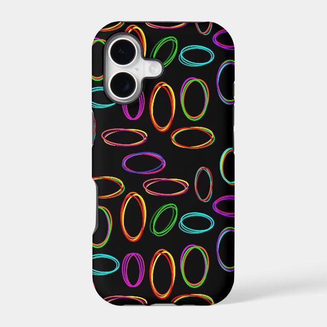 Neon Ovals  Iphone Case (Back)