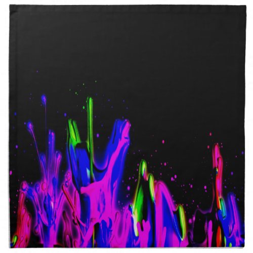 Neon Paint Splash Colorful  PERSONALIZE IT Cloth Napkin