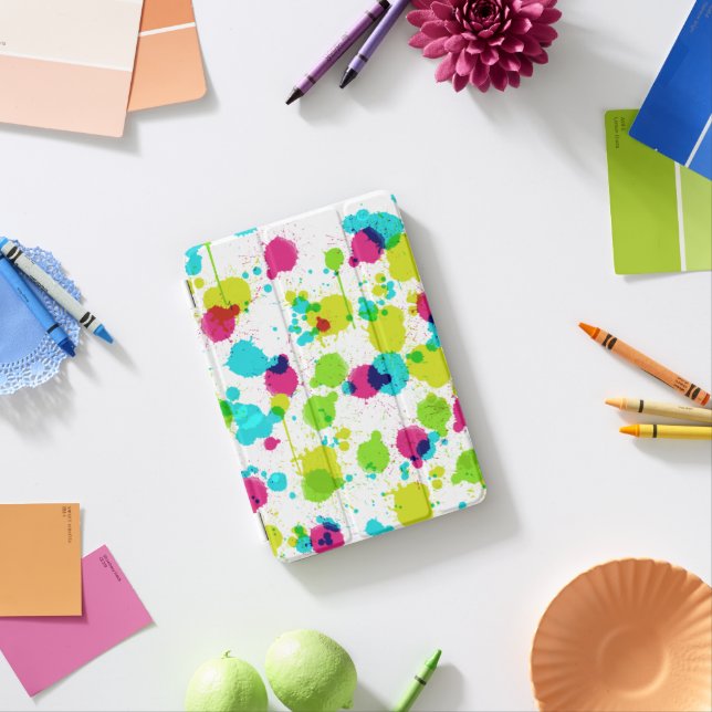 Neon Paint Splash iPad Smart Cover (In Situ)