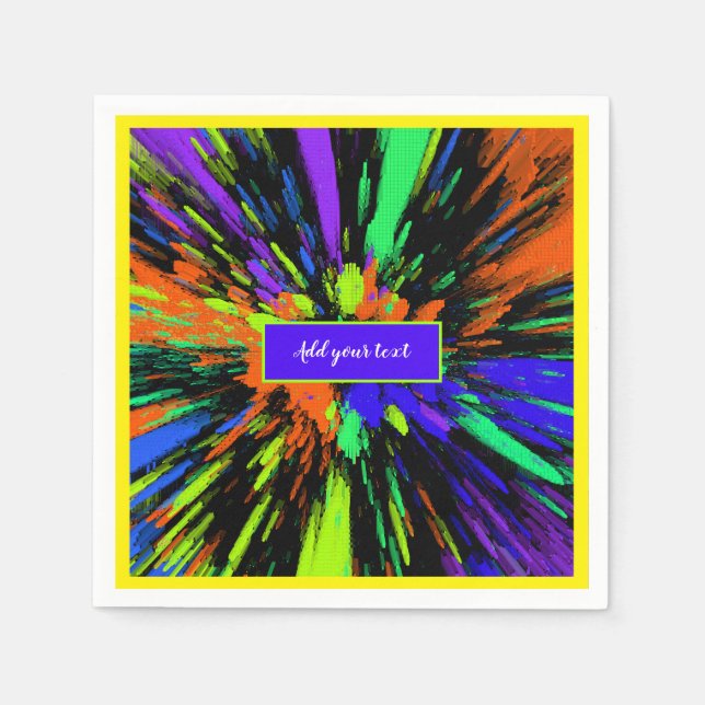 Neon Paint Splash Napkins (Front)