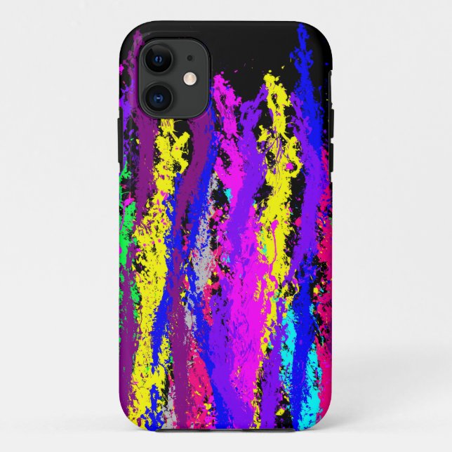 Neon Paint Splatter Case-Mate iPhone Case (Back)