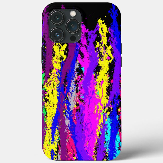 Neon Paint Splatter Case-Mate iPhone Case (Back)
