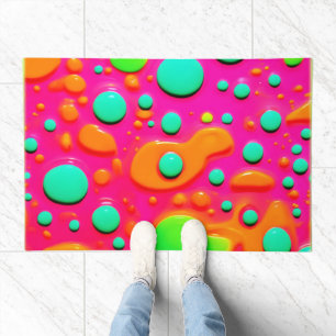 Neon Painting Bubble Art Doormat