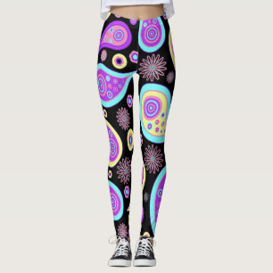Neon Paisley Pattern Leggings