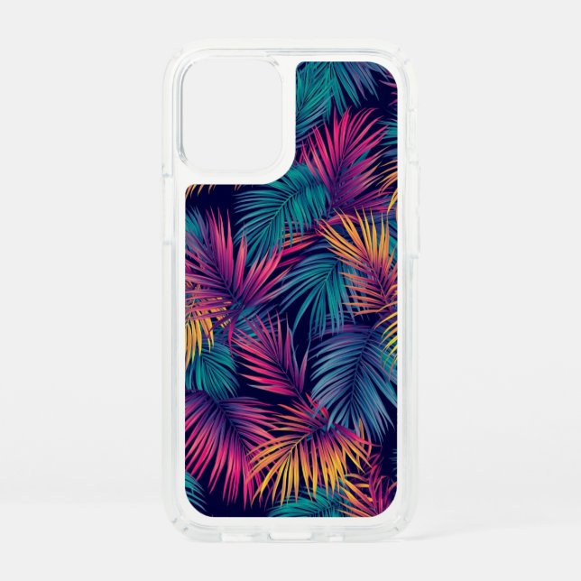 Neon Palm Leaves Phone Case (Front)