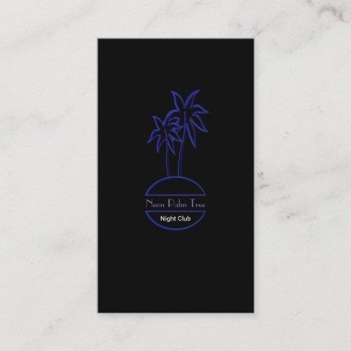 Neon Palm Trees Business Card
